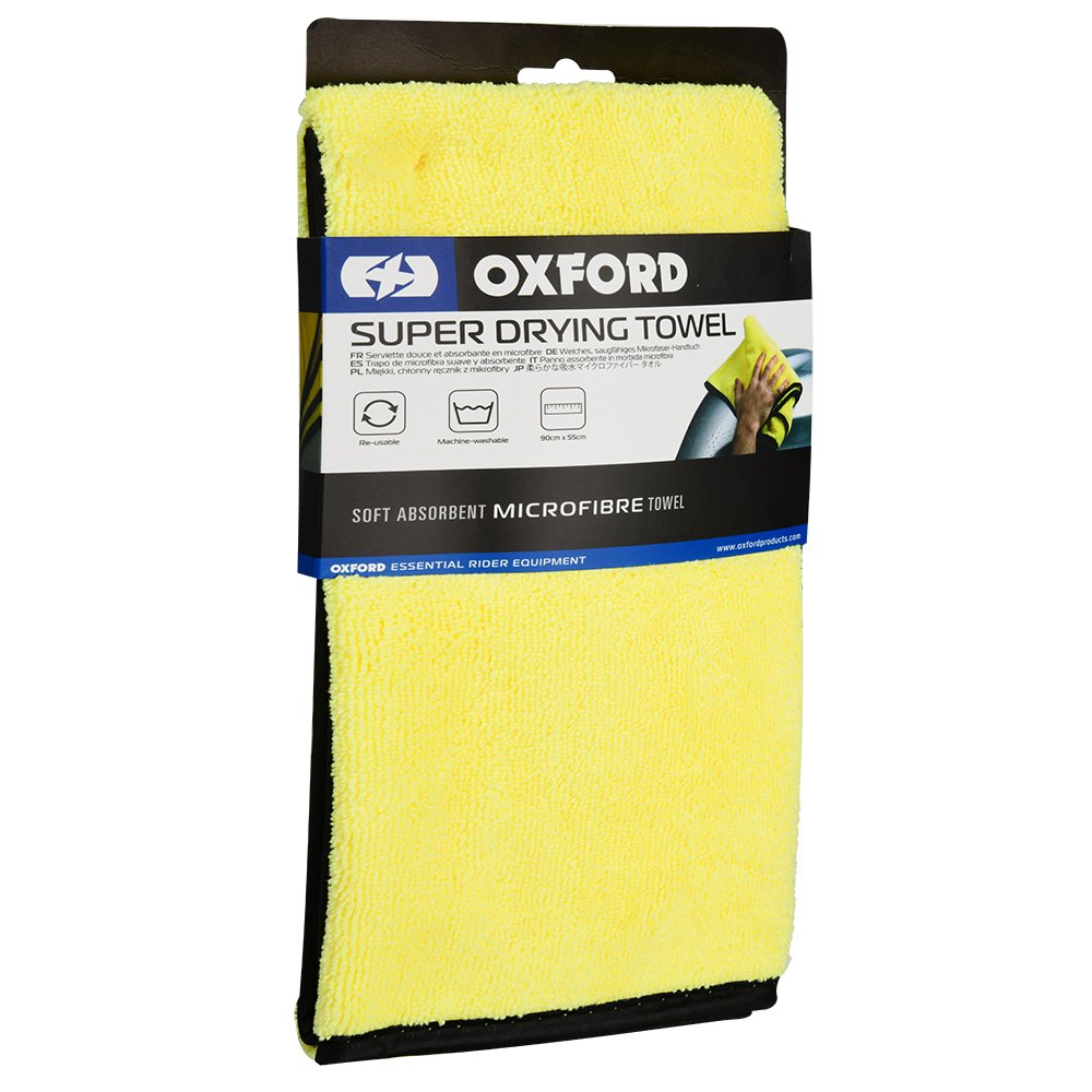 Oxford OX255 Super Drying Towel Motorcycle Bike Car Microfibre Cloth Yellow