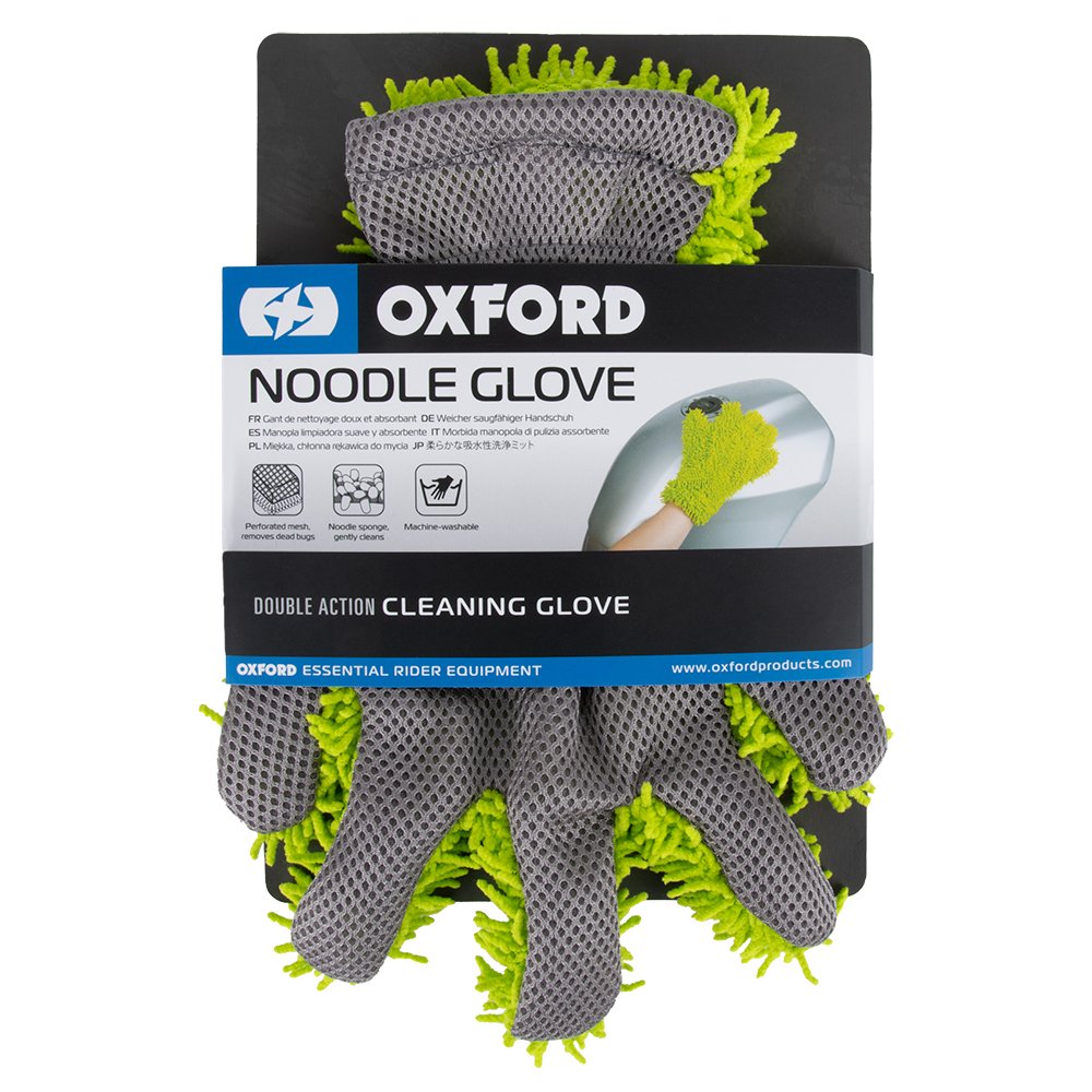Oxford OX261 Motorcycle Cleaning Microfibre Noodle Wash Glove Green