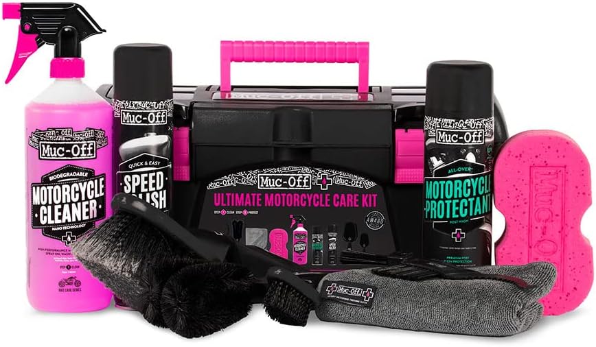 Muc-Off 285 Ultimate Motorcycle Cleaning Care Kit Clean Protect Polish Lube
