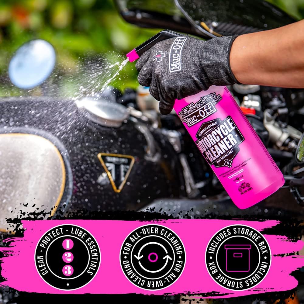 Muc-Off 285 Ultimate Motorcycle Cleaning Care Kit Clean Protect Polish Lube