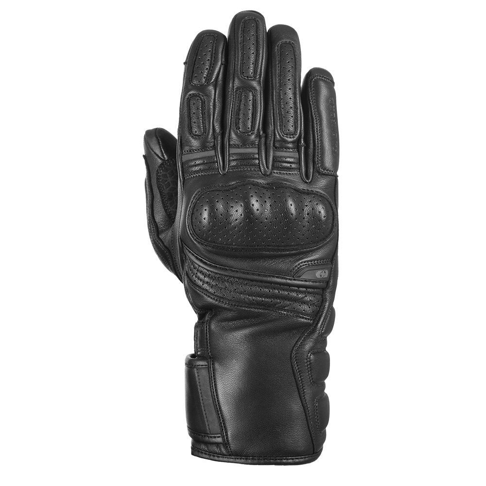Oxford Hamilton Waterproof Leather Motorcycle Gloves Black
