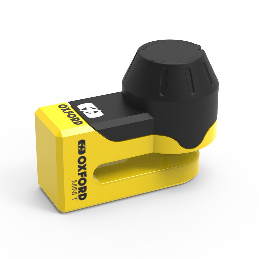 Oxford LK291 Mini T Motorcycle Scooter Disc Lock Security Yellow