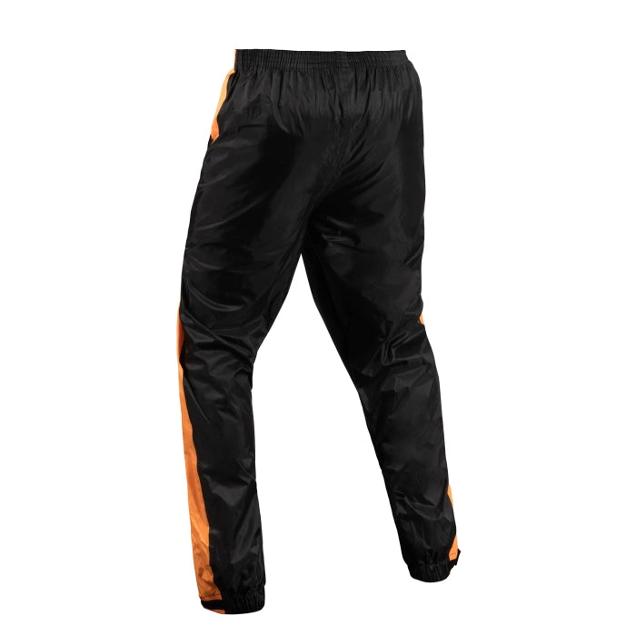 Oxford Rainseal Motorcycle Over Trousers Pants Waterproof - Orange Black