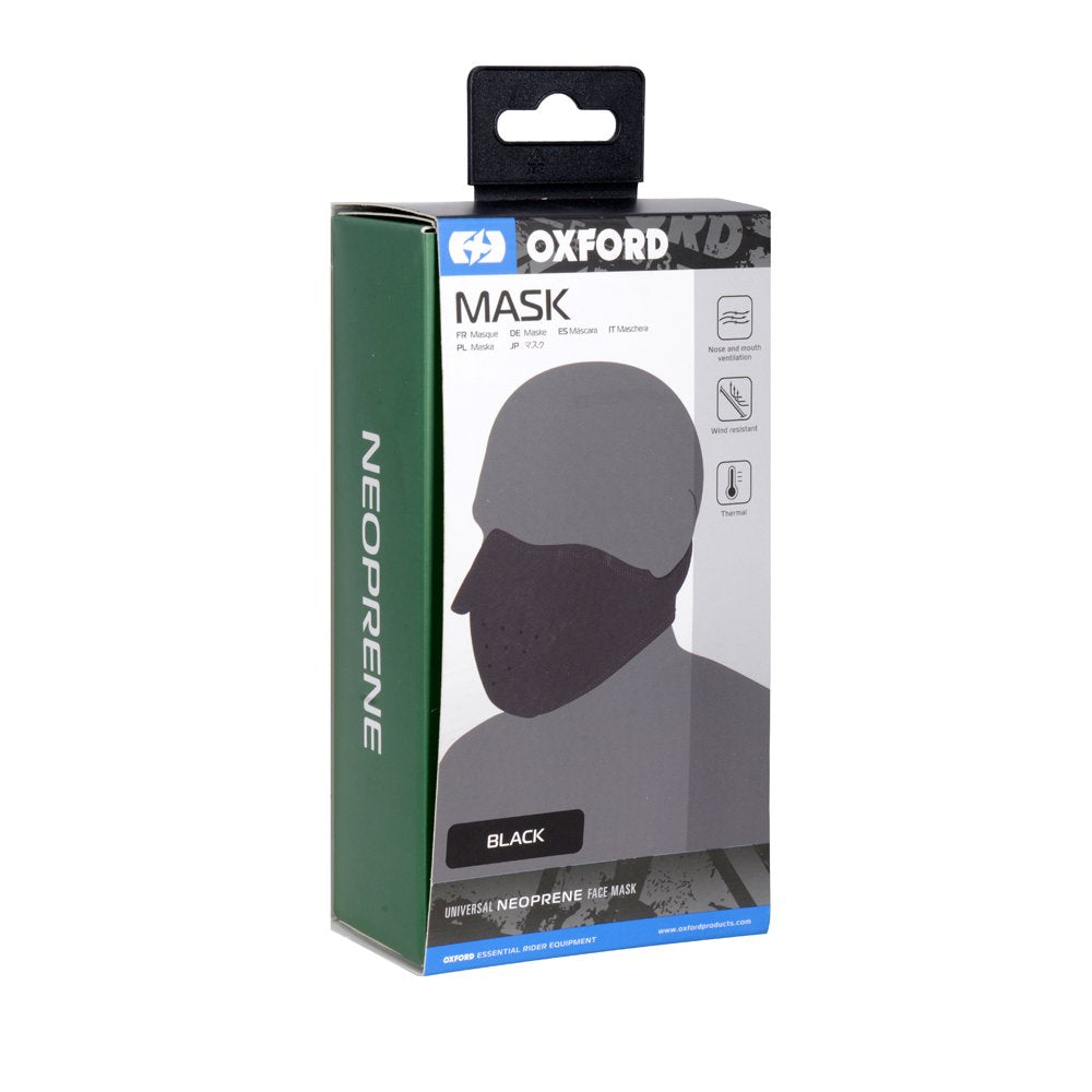 Oxford OX630 Motorcycle Neoprene Face Mask Black