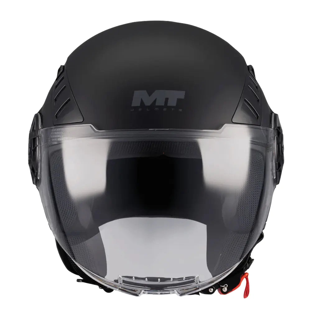 MT Aeris Pure Motorcycle Open Face Helmet Matt Black