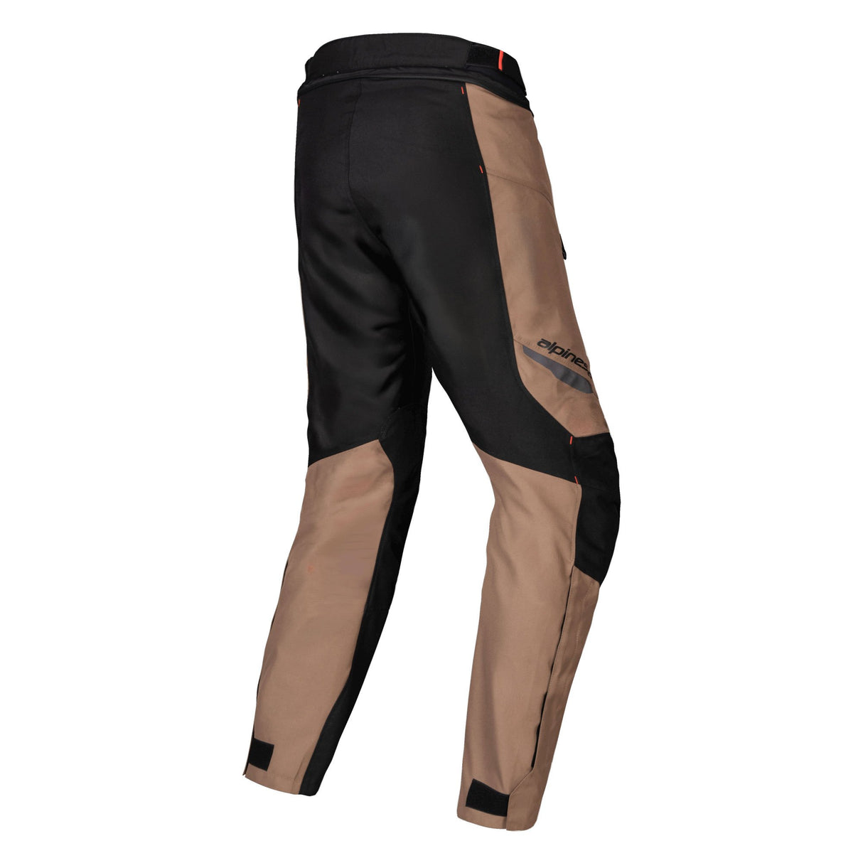 Alpinestars ST-1 Waterproof Armoured Motorcycle Trousers Khaki Black Red Fluo