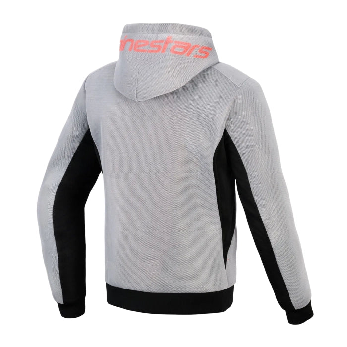 Alpinestars Chrome Superairflow Men’s Motorcycle Armoured Hoodie Grey Red