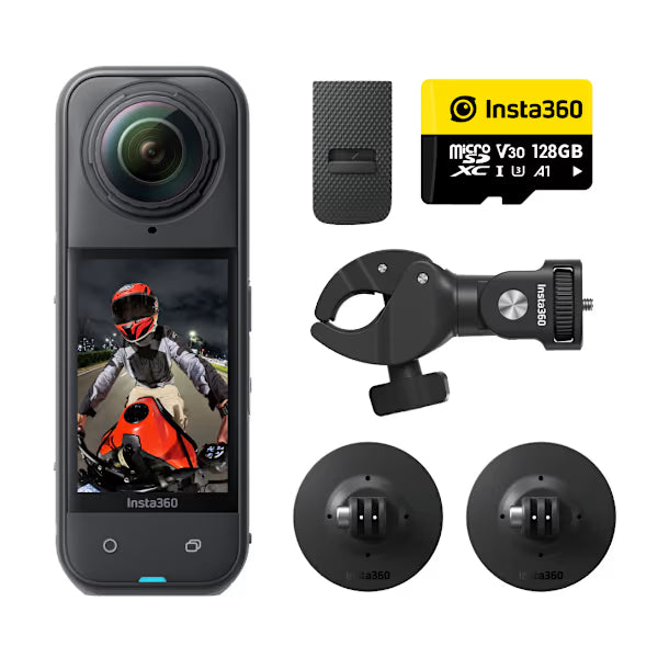 Insta360 X5 Action Camera - Motorcycle Bundle