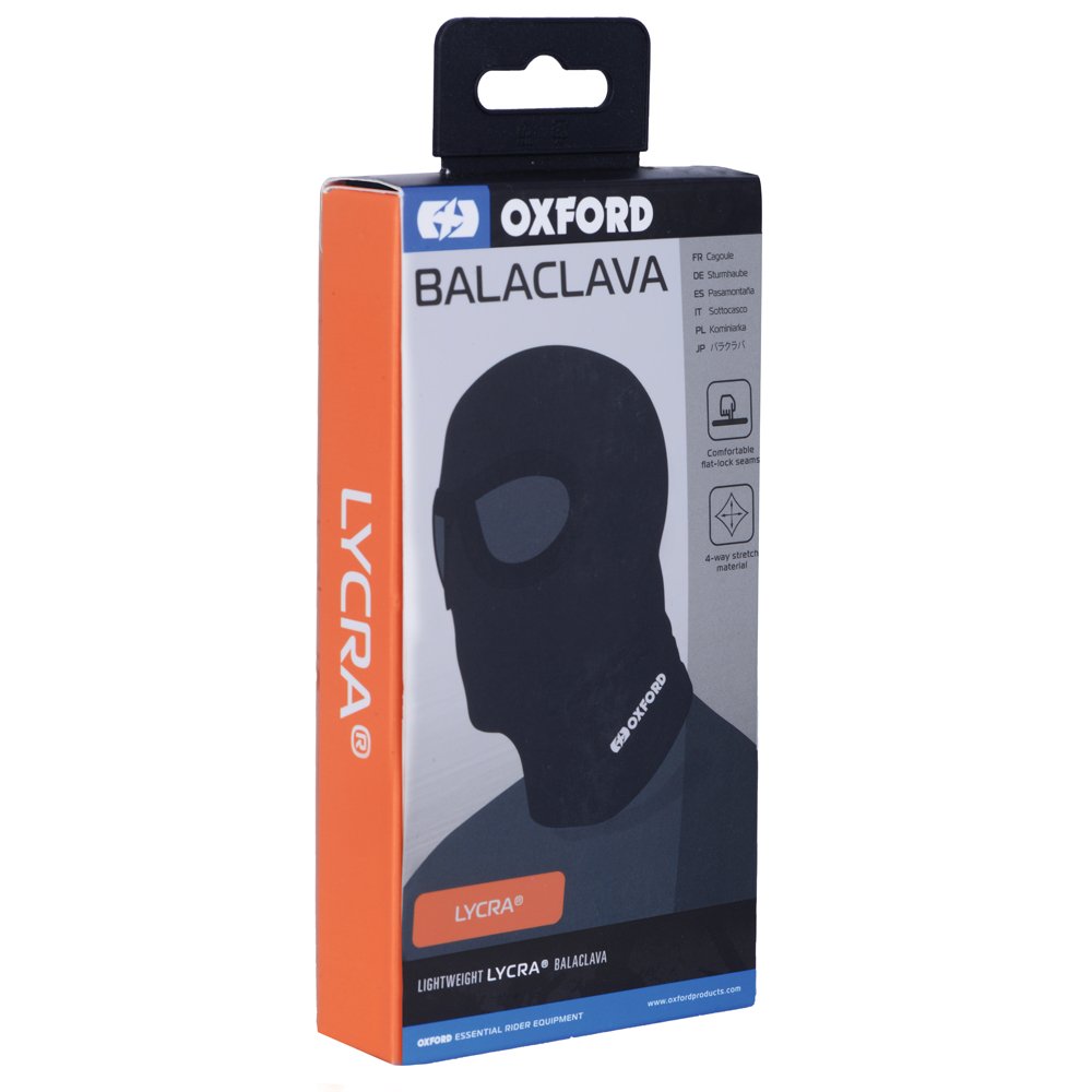 Oxford Motorcycle Balaclava Eyes Lycra Black