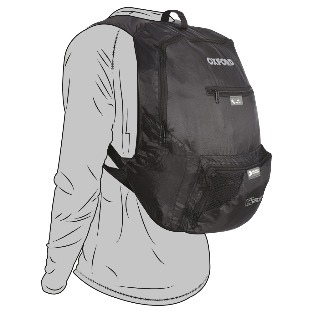OXFORD Motorcycle Handy Sack Black 15L Fold-Away Backpack