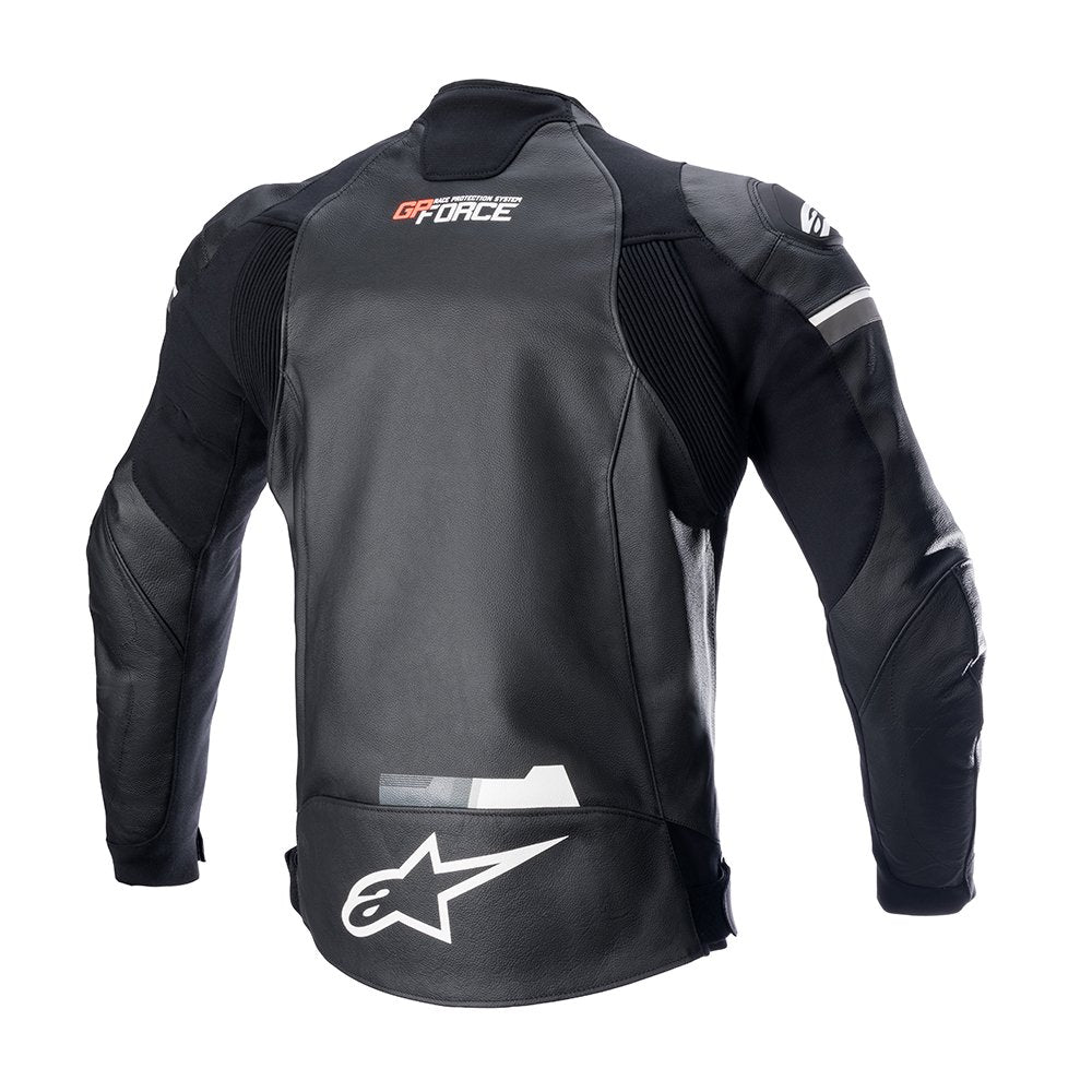 Alpinestars Gp Force Armoured Motorcycle Leather Jacket Black White
