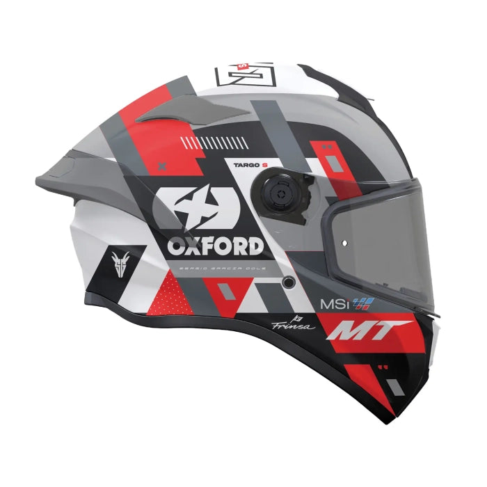 MT Targo S Sergio Garcia Motorcycle Full Face Helmet Red White