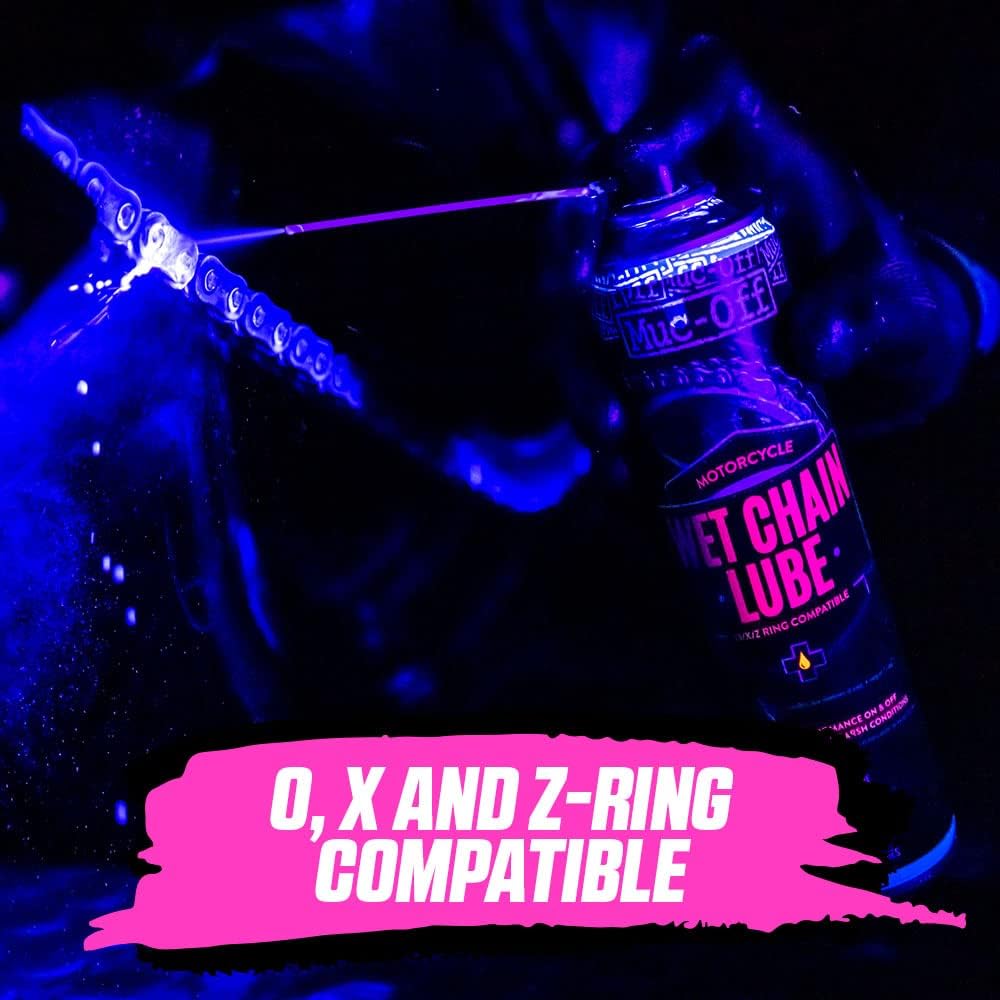 Muc-Off 611 Motorcycle Wet Chain Lube Motorbike Spray Lubricant 400ml