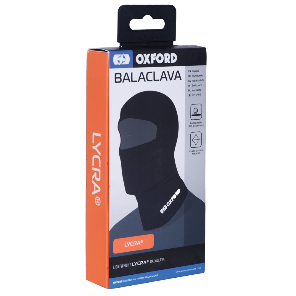 Oxford Motorcycle Balaclava Lycra Black