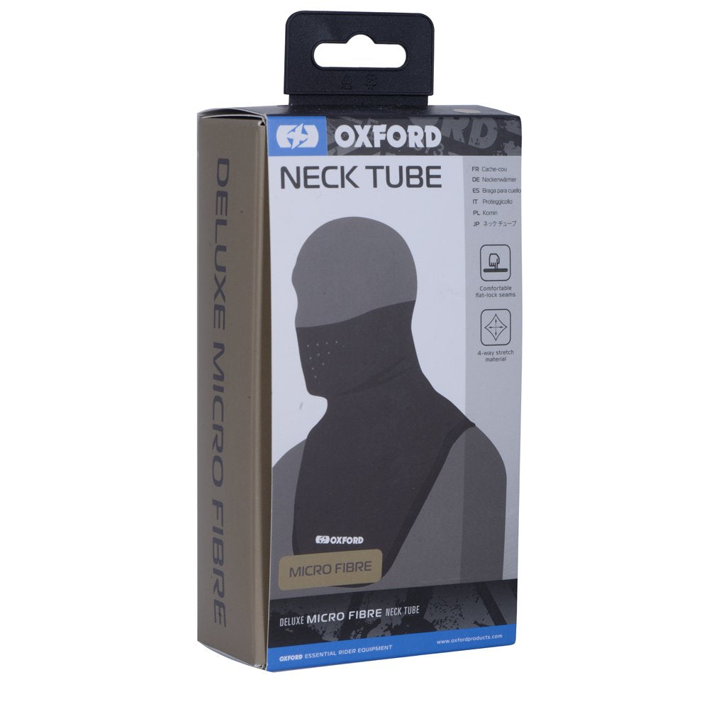 Oxford Deluxe Motorcycle Neck Tube Micro Fibre Black
