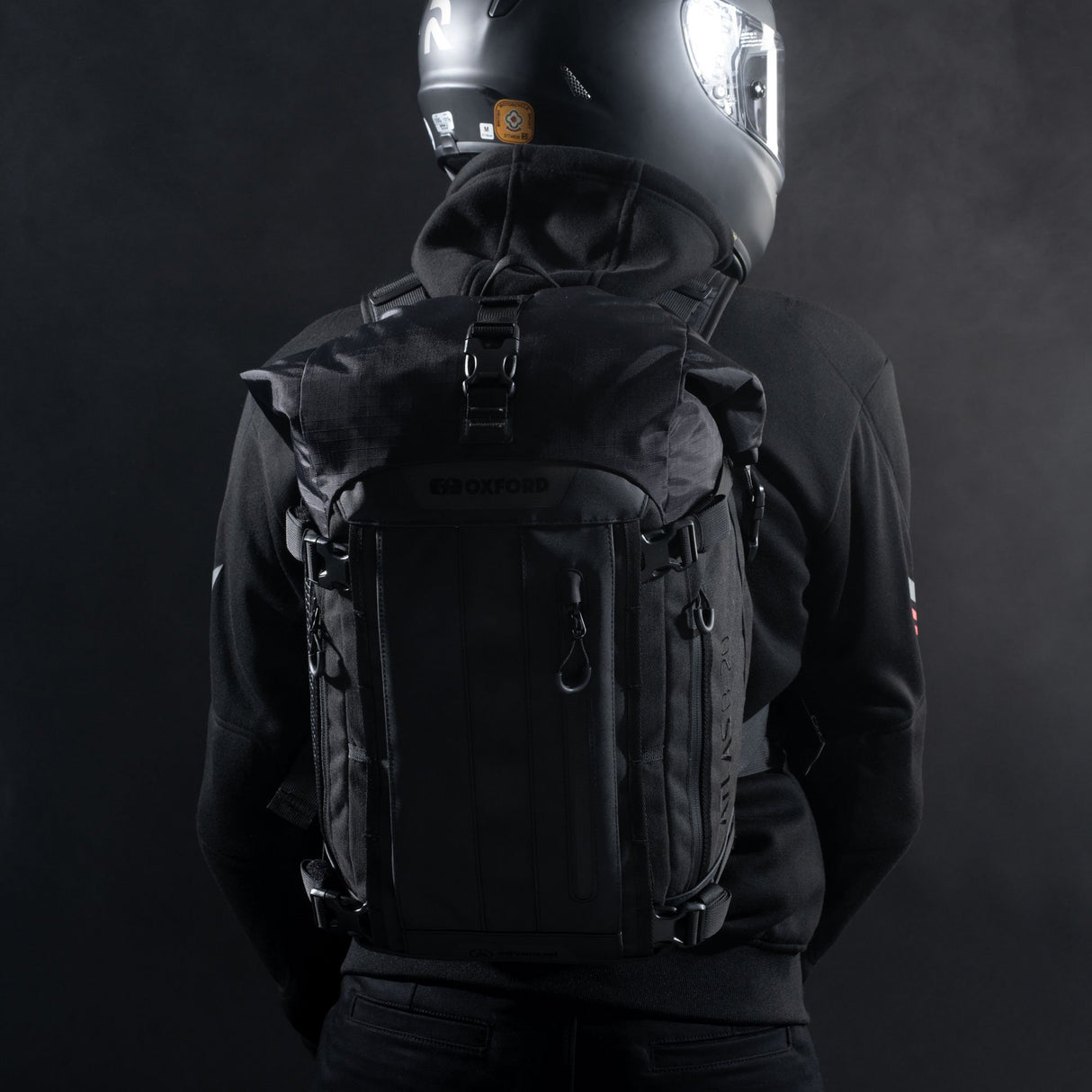 Oxford Atlas B-20 Advanced Backpack Motorcycle Motorbike Luggage 20L Black