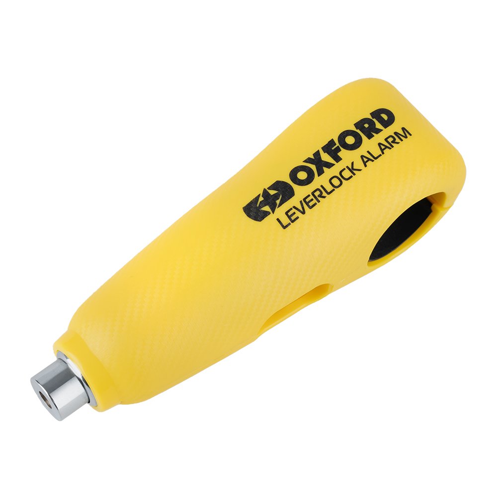 Oxford LK302 Motorcycle LeverLock Alarm Handlebar Brake Clutch Lock Yellow