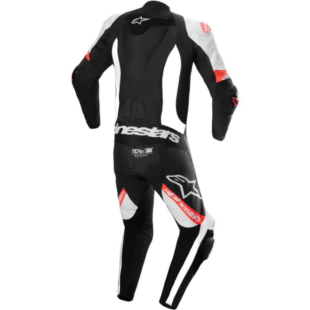 Alpinestars Missile V2 Ward One Piece Leather Suit Black White Fluo Red