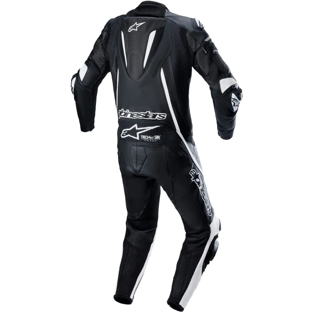 Alpinestars Fusion One Piece Leather Suit Black White