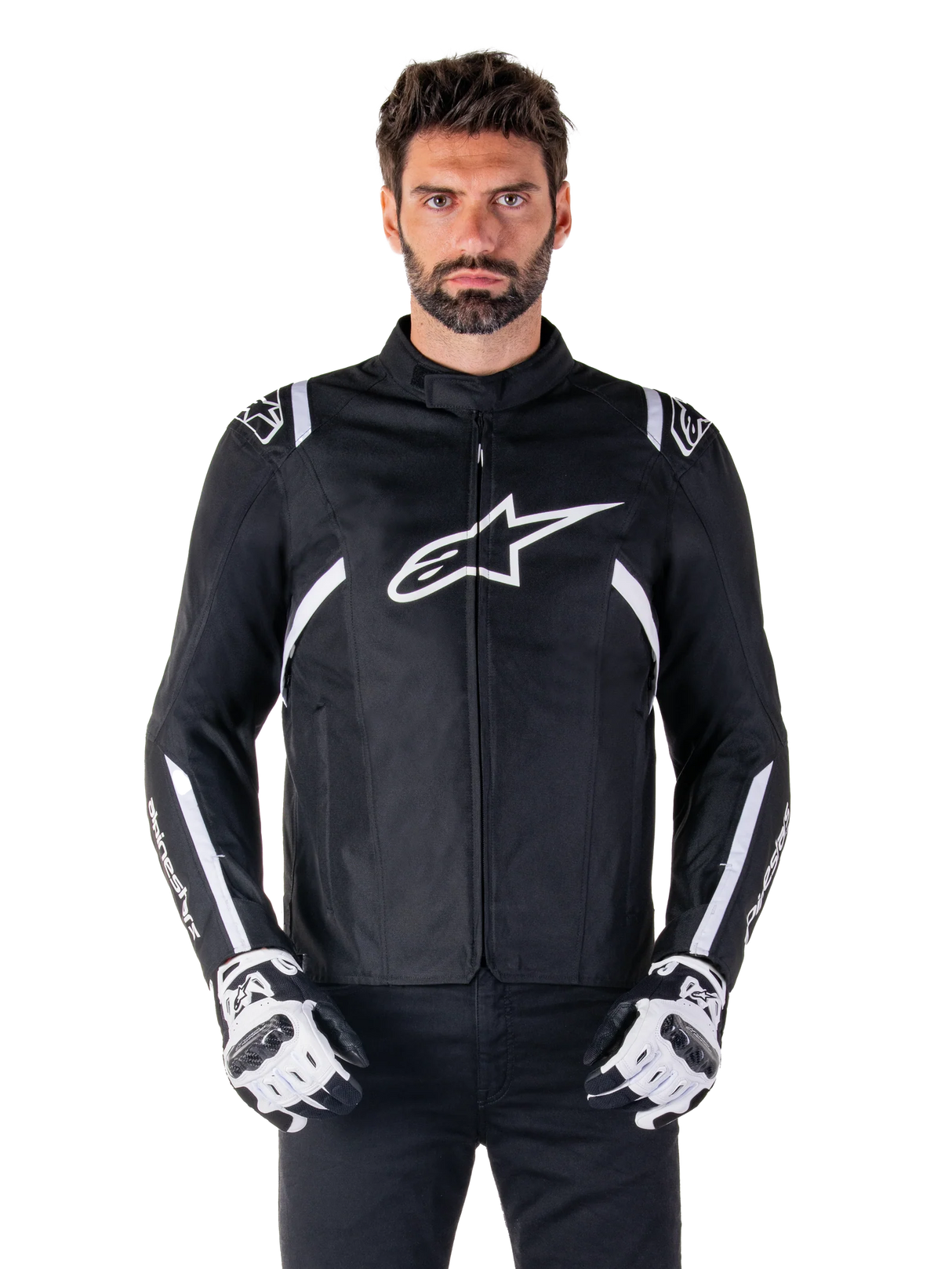 Alpinestars T-SPS V2 Waterproof Men’s Motorcycle Jacket - Black / White