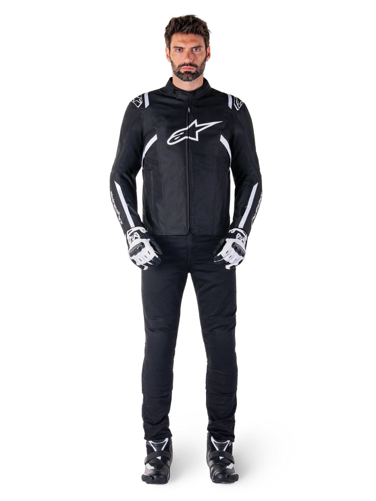 Alpinestars T-SPS V2 Waterproof Men’s Motorcycle Jacket - Black / White