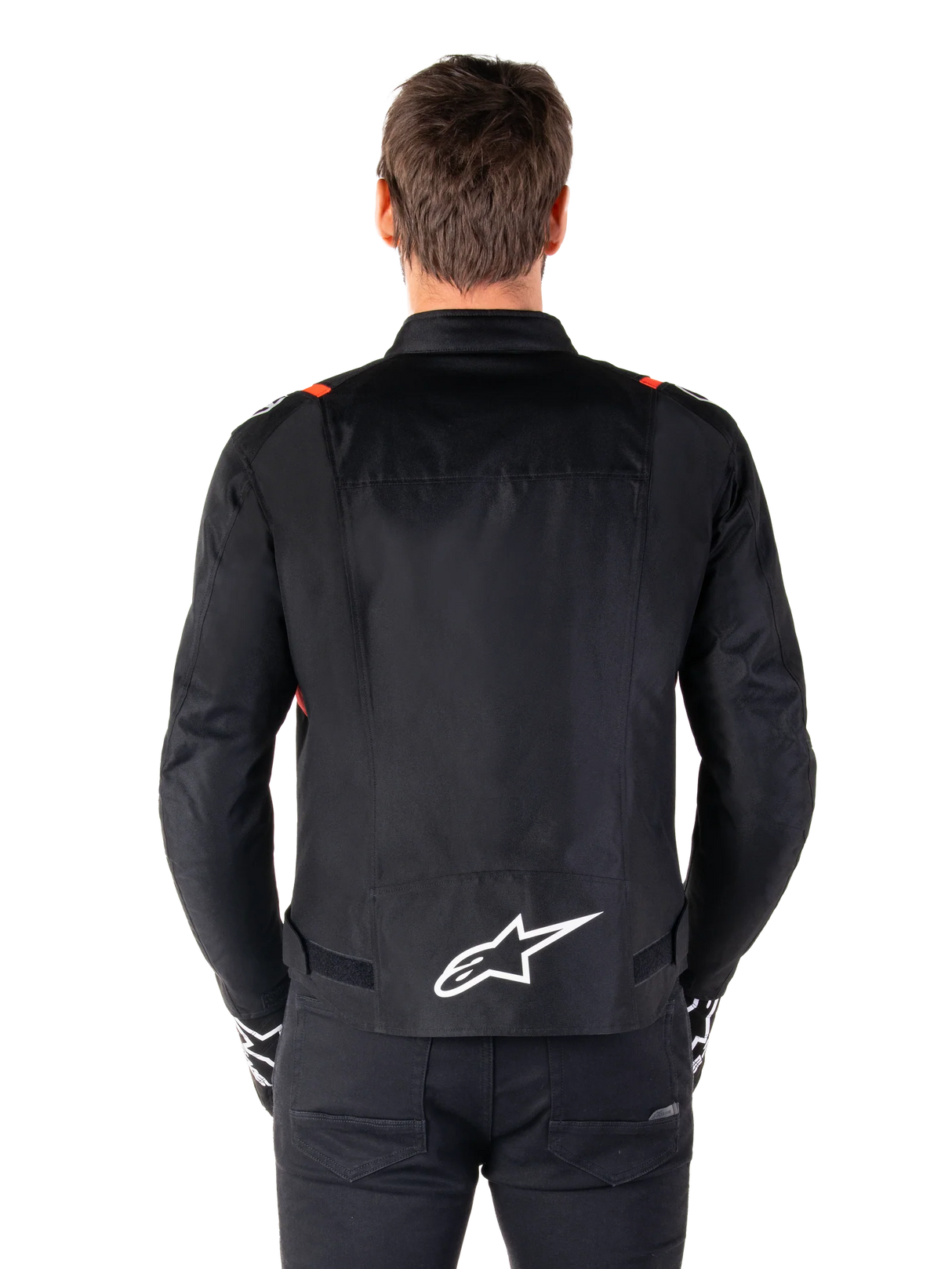 Alpinestars T-SPS V2 Waterproof Men’s Motorcycle Jacket - Black / White / Red Fluo