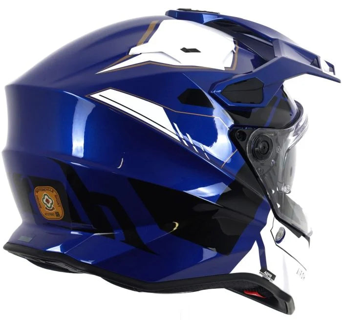 Airoh Commander 2 Helmet Reveal Blue Gloss Motorcycle Helmet