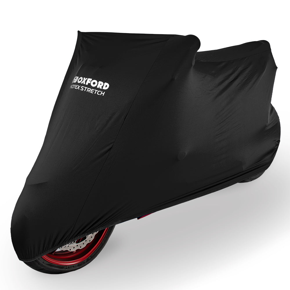 Oxford Protex Stretch Indoor Premium Stretch-Fit Black Motorcycle Cover