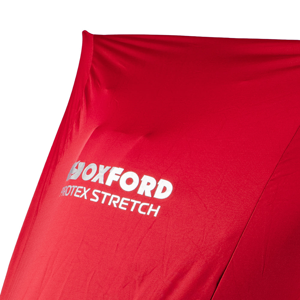 Oxford Protex Stretch Indoor Premium Stretch-Fit Red Motorcycle Cover
