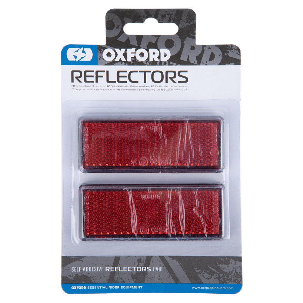 Oxford OX804 Motorcycle Self-Adhesive Reflectors - Rectangular (Pair)