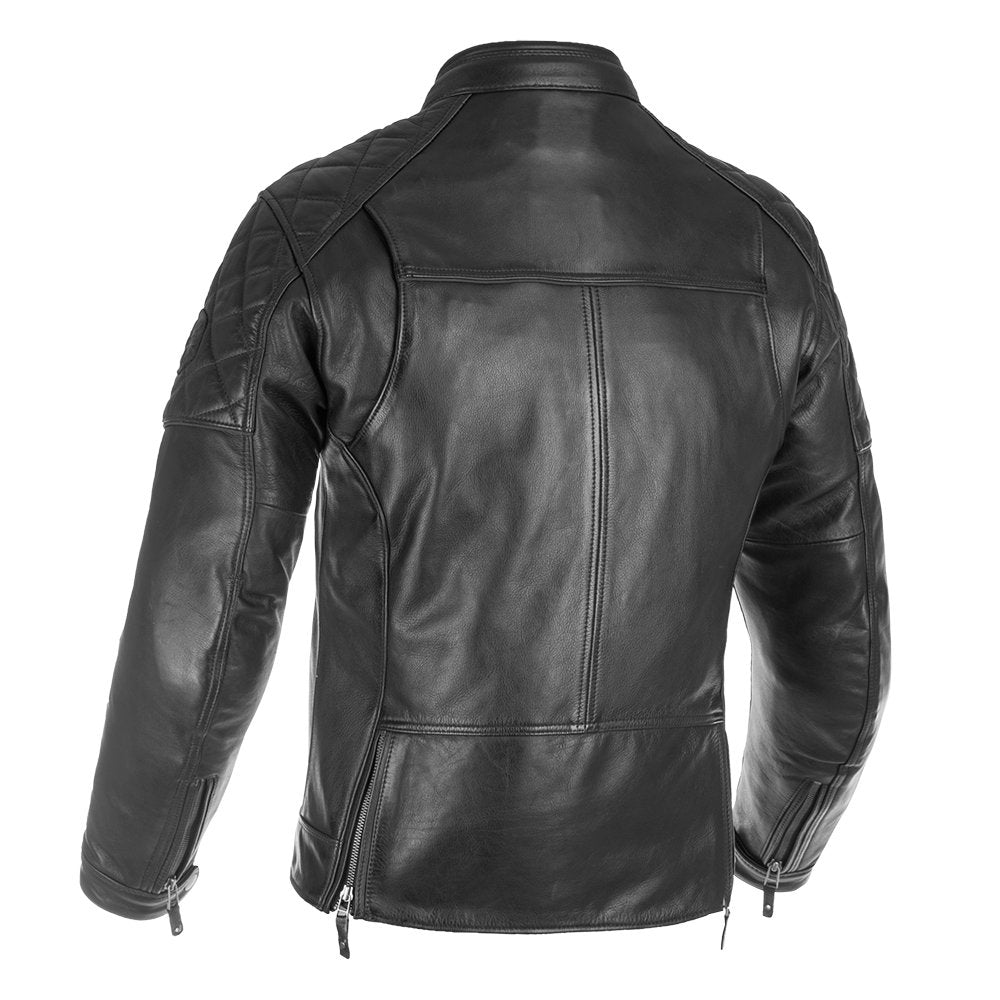 Oxford Route 73 2.0 Men's Leather Motorcycle Jacket Black