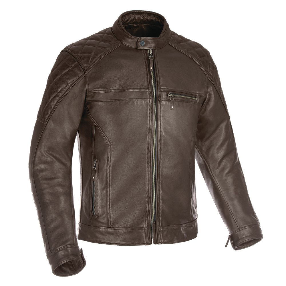 Oxford Route 73 2.0 Leather Motorcycle Jacket Brown