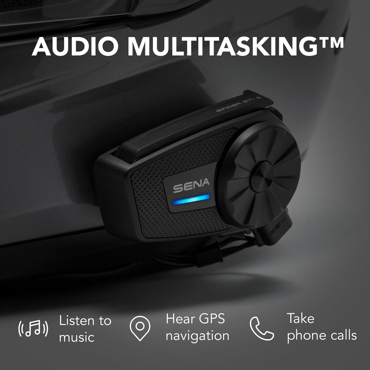 SENA Spider ST1 Mesh Intercom Headset Motorcycle Communication System Dual Pack