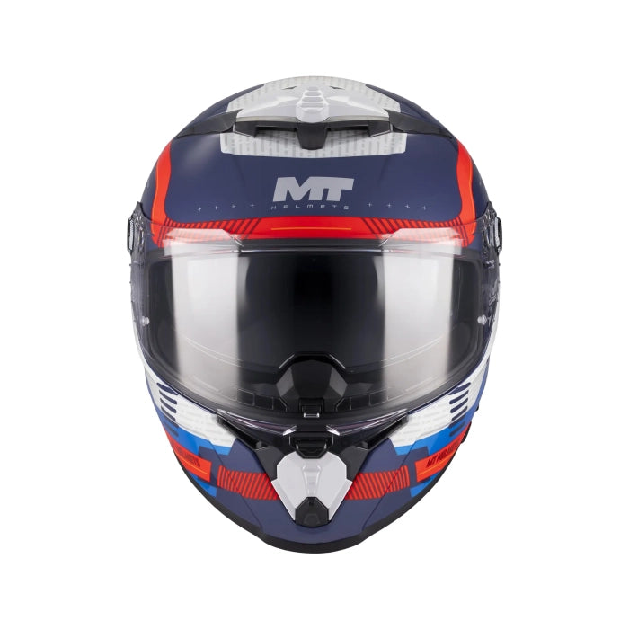 MT Thunder 4 R Relevant Motorcycle Full Face Helmet Gloss Blue Red Grey