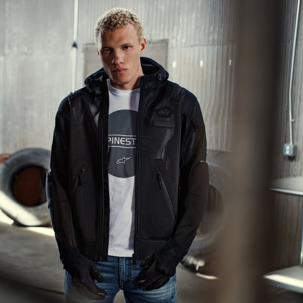 Alpinestars Moflow Armoured Hoodie Air Tech Jacket Man Black