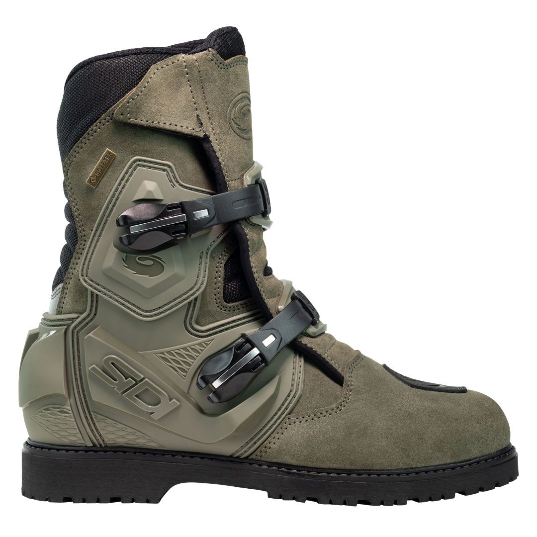 Sidi Mid Adventure 2 Gore-Tex Motorcycle Boots Military Green
