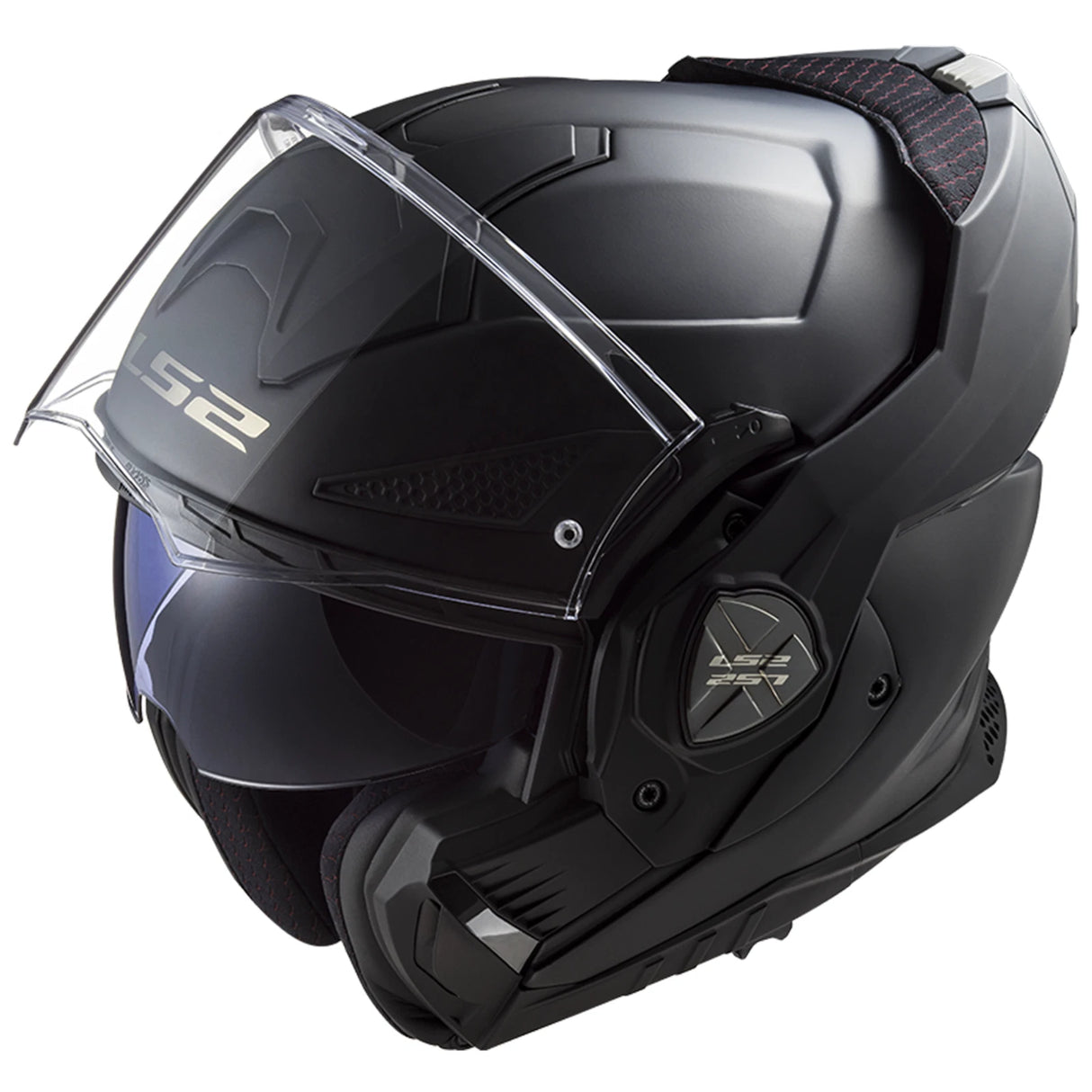 LS2 FF901 ADVANT X Matt Black Modular Motorcycle Helmet with LS2 4X UCS Intercom