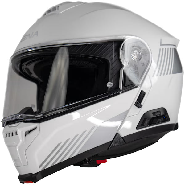 Sena Specter Smart Mesh Intercom Motorcycle Flip Front Helmet White