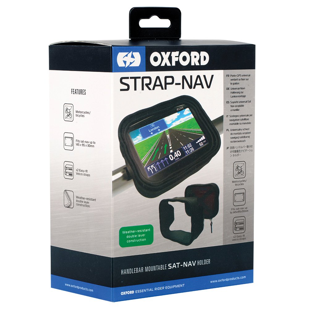 Oxford OX558 Strap-Nav Motorcycle Bicycle Waterproof Sat Nav Holder
