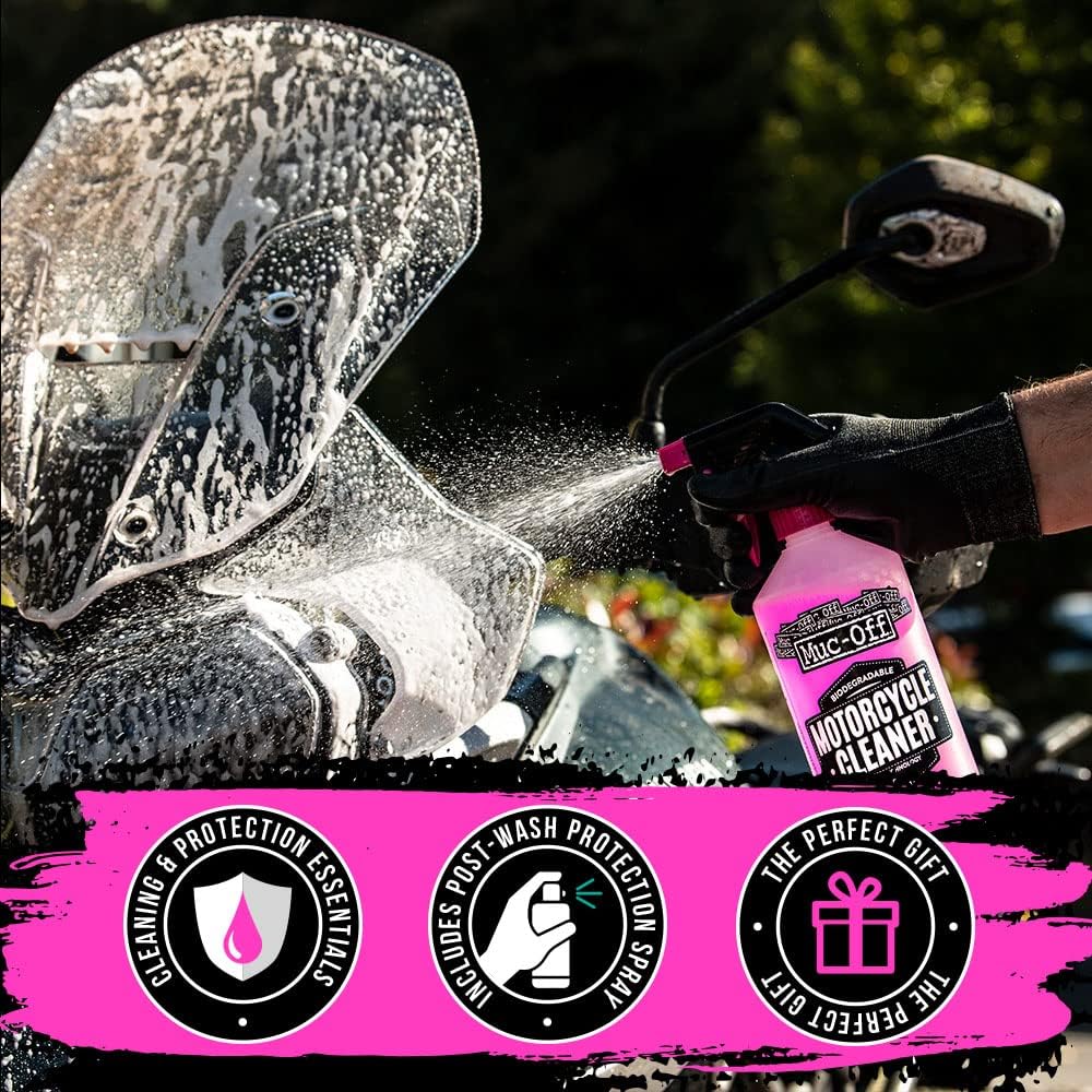 Muc-Off 625 Motorcycle Care Kit Duo Pack Protectand and Cleaner Bundle