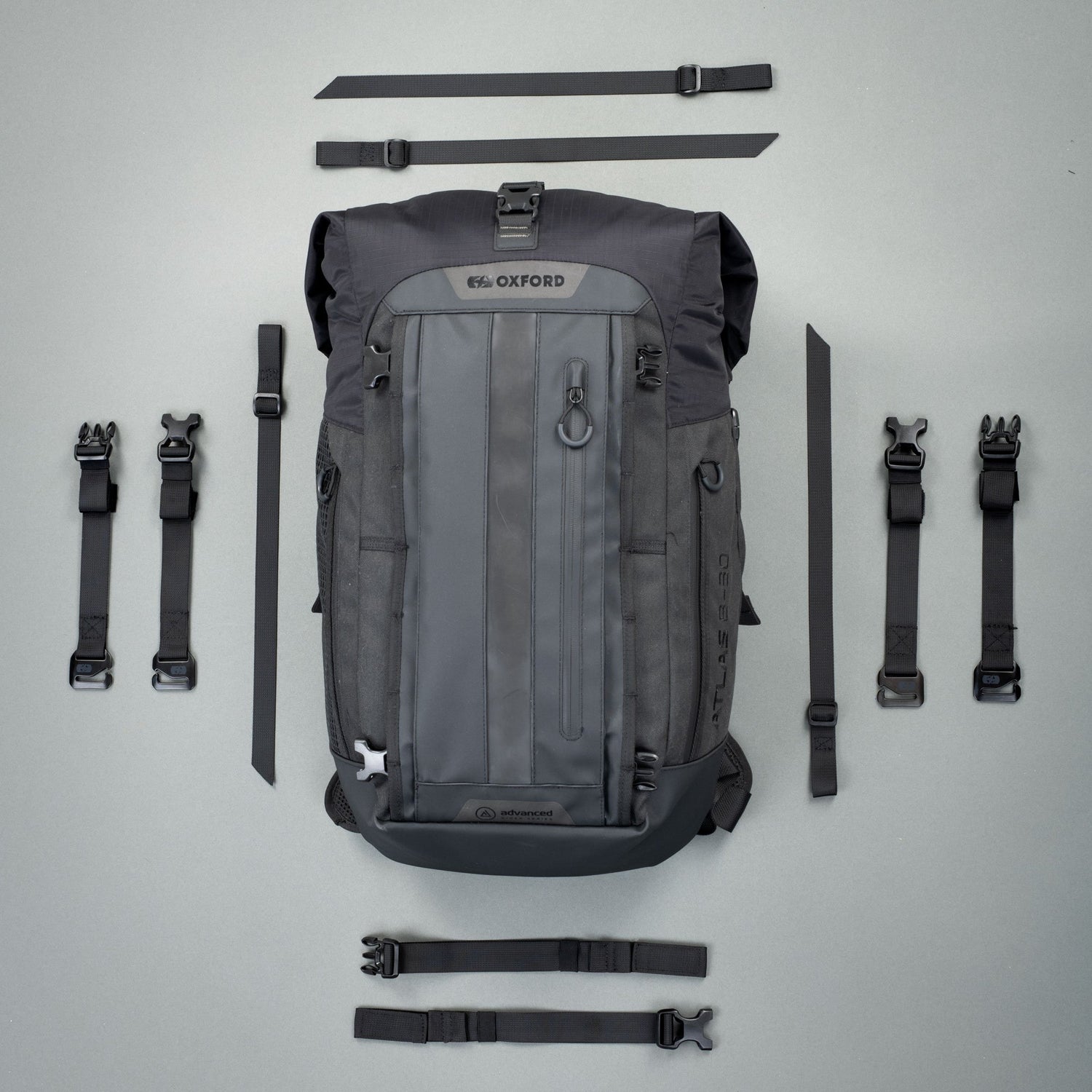 Oxford Atlas B-30 Advanced Backpack Motorcycle Motorbike Luggage 30L Charcoal/Black