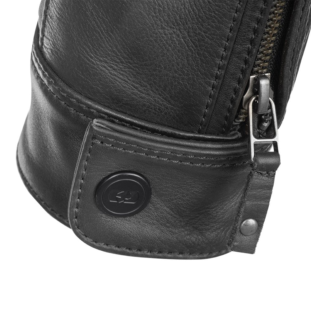 Oxford Route 73 2.0 Men's Leather Motorcycle Jacket Black