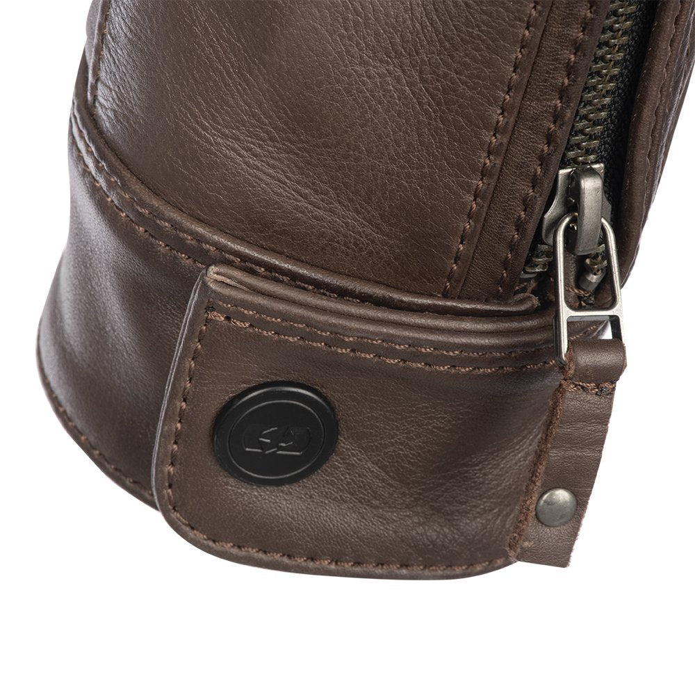 Oxford Route 73 2.0 Men's Leather Motorcycle Jacket Brown