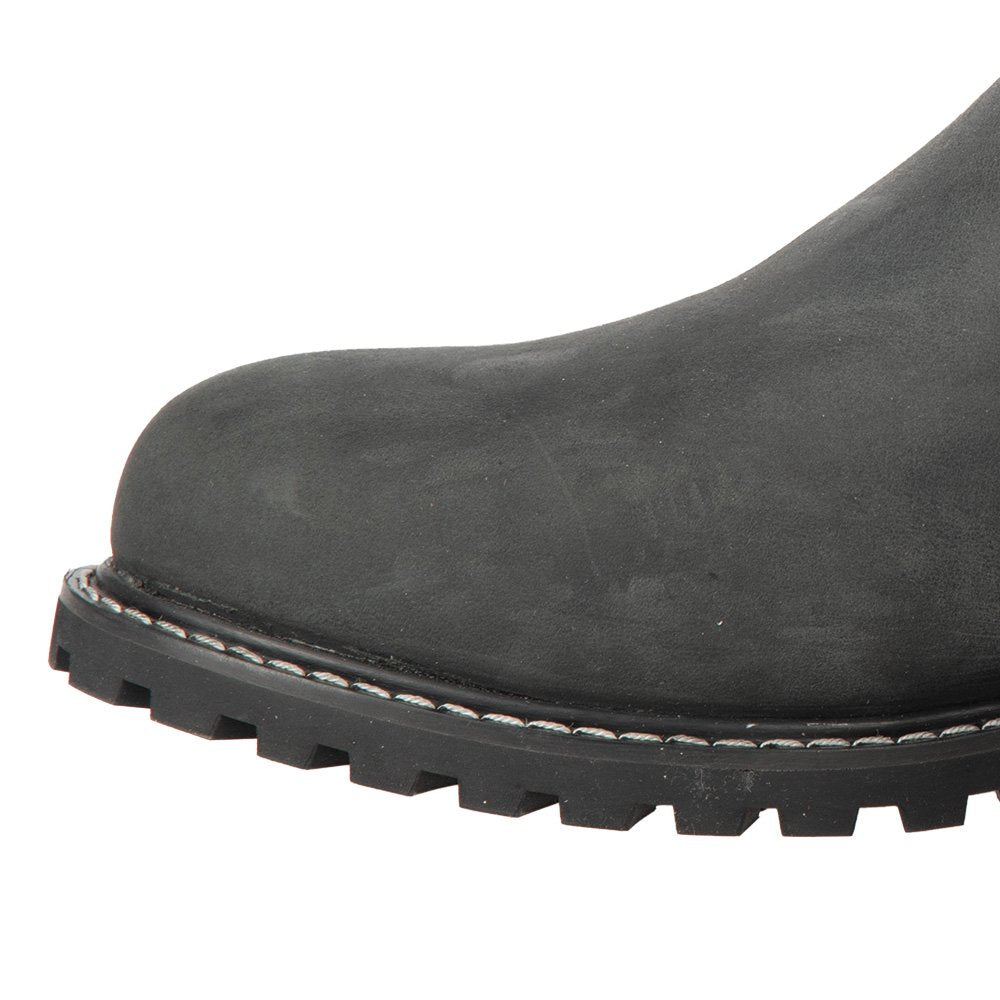 Womens Oxford Sofia Motorcycle Ankle Boots Charcoal