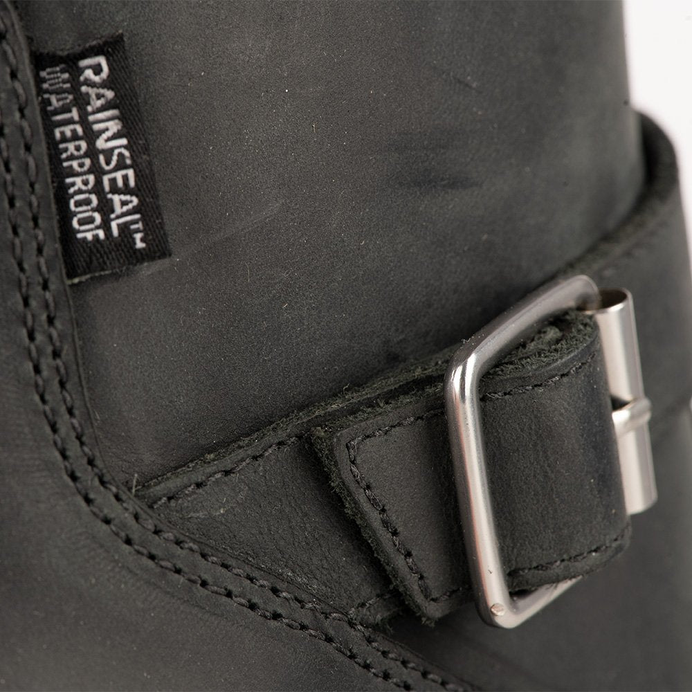 Womens Oxford Sofia Motorcycle Ankle Boots Charcoal