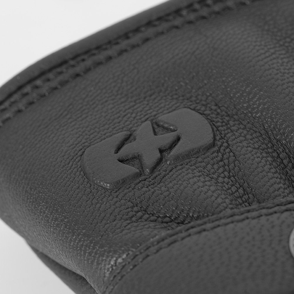 Oxford Holton 2.0 Leather Motorcycle Gloves Black