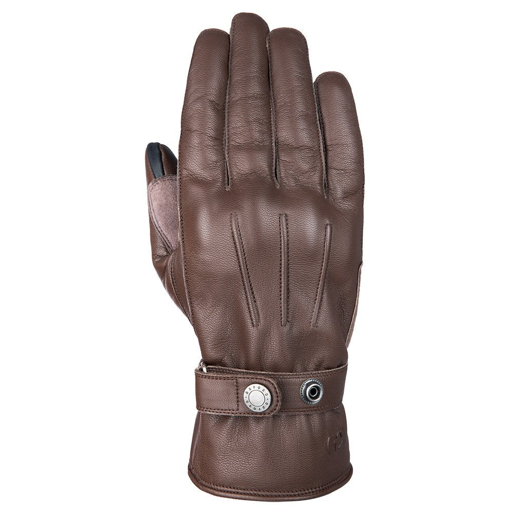 Oxford Holton 2.0 Leather Motorcycle Gloves Brown