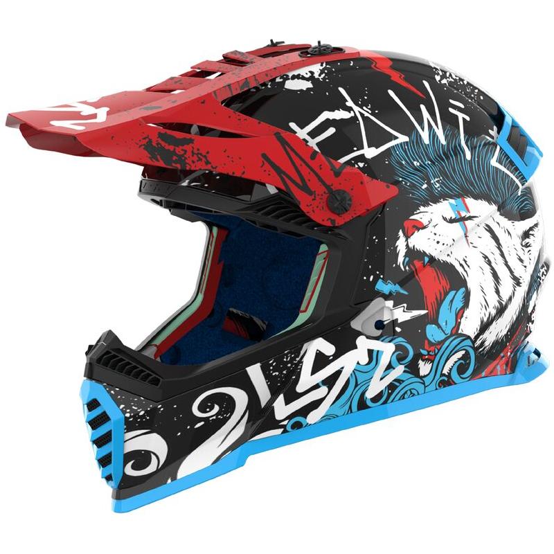 LS2 MX437 FAST EVO MINI II STARMAW Black Junior Kids Motorcycle Helmet