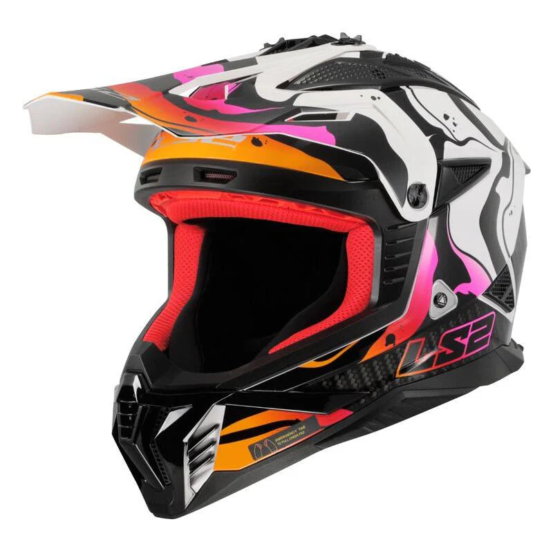 LS2 MX708 Fast II Wash White Motorcycle Helmet