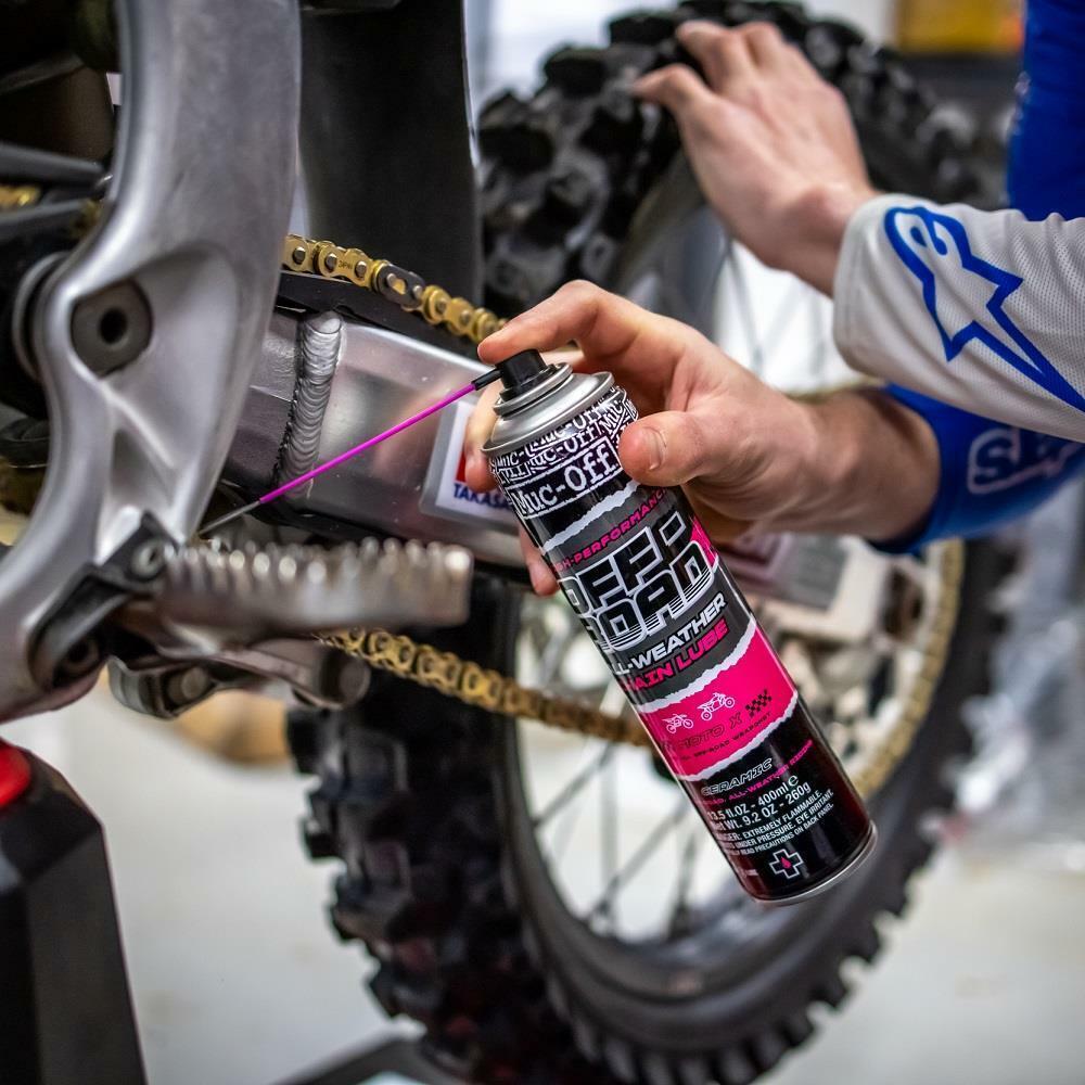 Muc-Off Off-Road Motorcycle All Weather Chain Lube Motocross Moto X Spray 400ml
